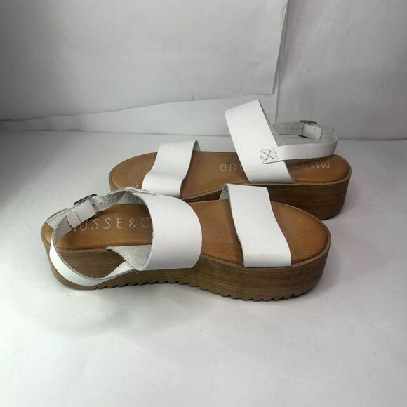 Musse & Cloud Isadora Leather Platform Wedge Sandals Comfy Slingback Womens NWOB - Picture 11 of 12